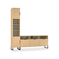 Ashbourne Multi Media TV Wall Unit LH Yellow Matt from Roseland Furniture