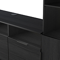 Ashbourne Multi Media Wall Unit Black Ash from Roseland Furniture