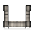 Ashbourne Multi Media Wall Unit Black Ash from Roseland Furniture