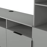Ashbourne Multi Media Wall Unit Dusk Grey from Roseland Furniture