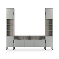 Ashbourne Multi Media Wall Unit Dusk Grey from Roseland Furniture