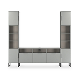 Ashbourne Multi Media Wall Unit Dusk Grey from Roseland Furniture