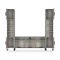 Ashbourne Multi Media Wall Unit Dusk Grey from Roseland Furniture