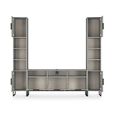 Ashbourne Multi Media Wall Unit Dusk Grey from Roseland Furniture