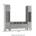Ashbourne Multi Media Wall Unit Dusk Grey from Roseland Furniture