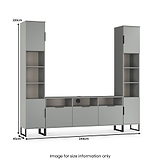 Ashbourne Multi Media Wall Unit Dusk Grey from Roseland Furniture