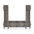 Ashbourne Multi Media Wall Unit Grey Oak from Roseland Furniture