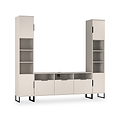Ashbourne Multi Media Wall Unit Cashmere Matt from Roseland Furniture
