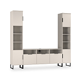 Ashbourne Multi Media Wall Unit Cashmere Matt from Roseland Furniture