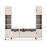 Ashbourne Multi Media Wall Unit Cashmere Matt from Roseland Furniture