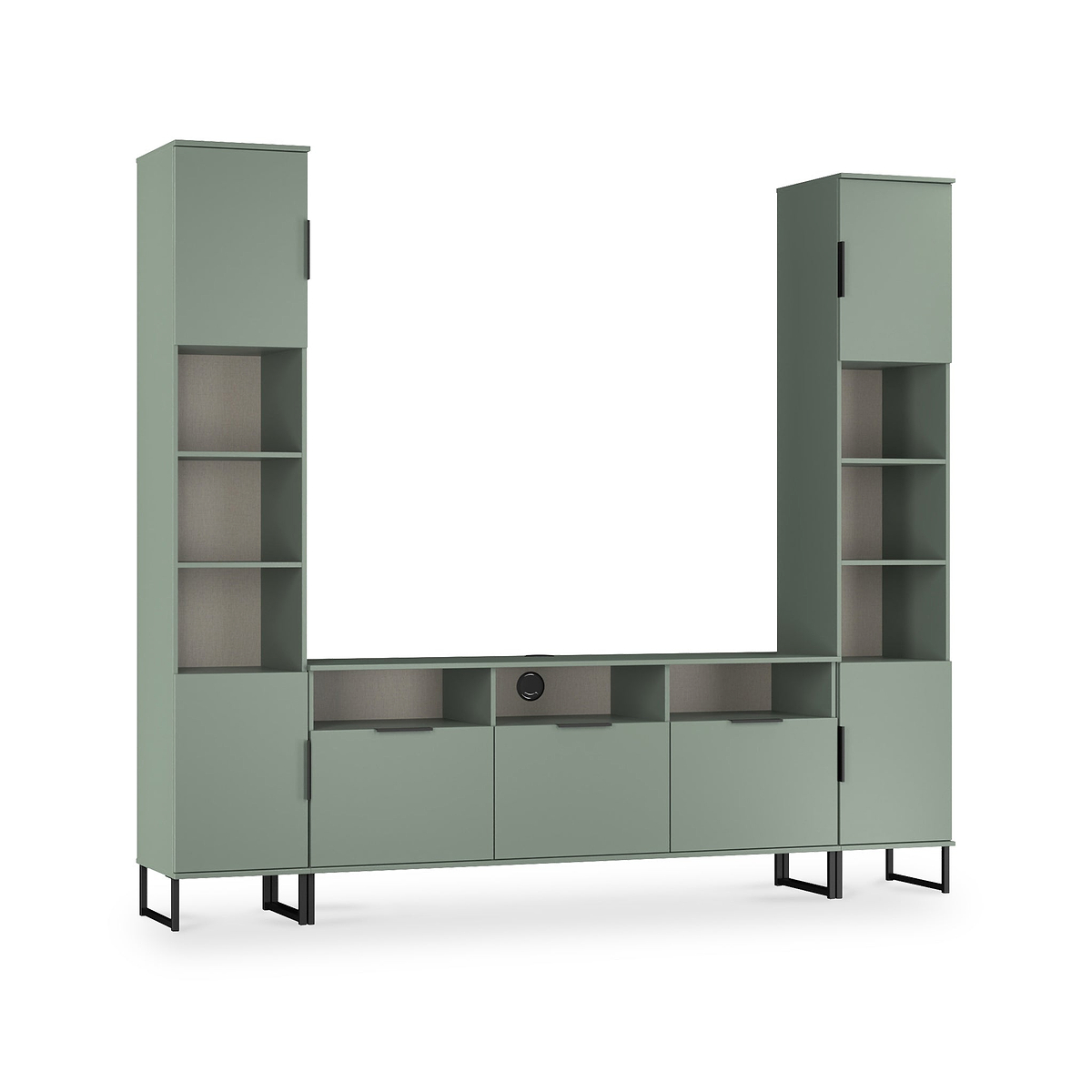 Ashbourne Multi Media Wall Unit Reed Green from Roseland Furniture