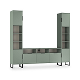 Ashbourne Multi Media Wall Unit Reed Green from Roseland Furniture