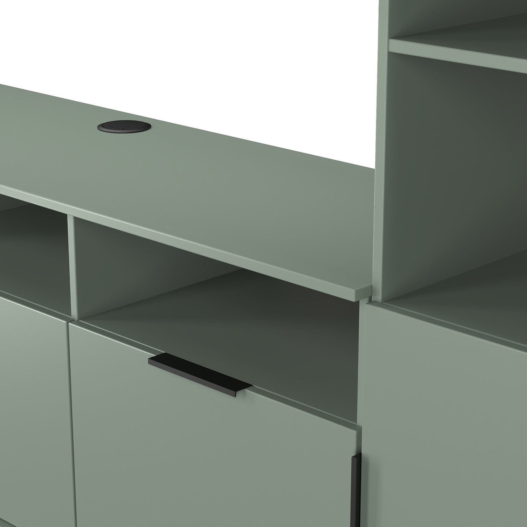 Ashbourne Multi Media Wall Unit Reed Green from Roseland Furniture