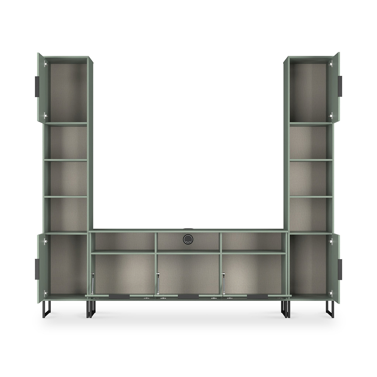 Ashbourne Multi Media Wall Unit Reed Green from Roseland Furniture