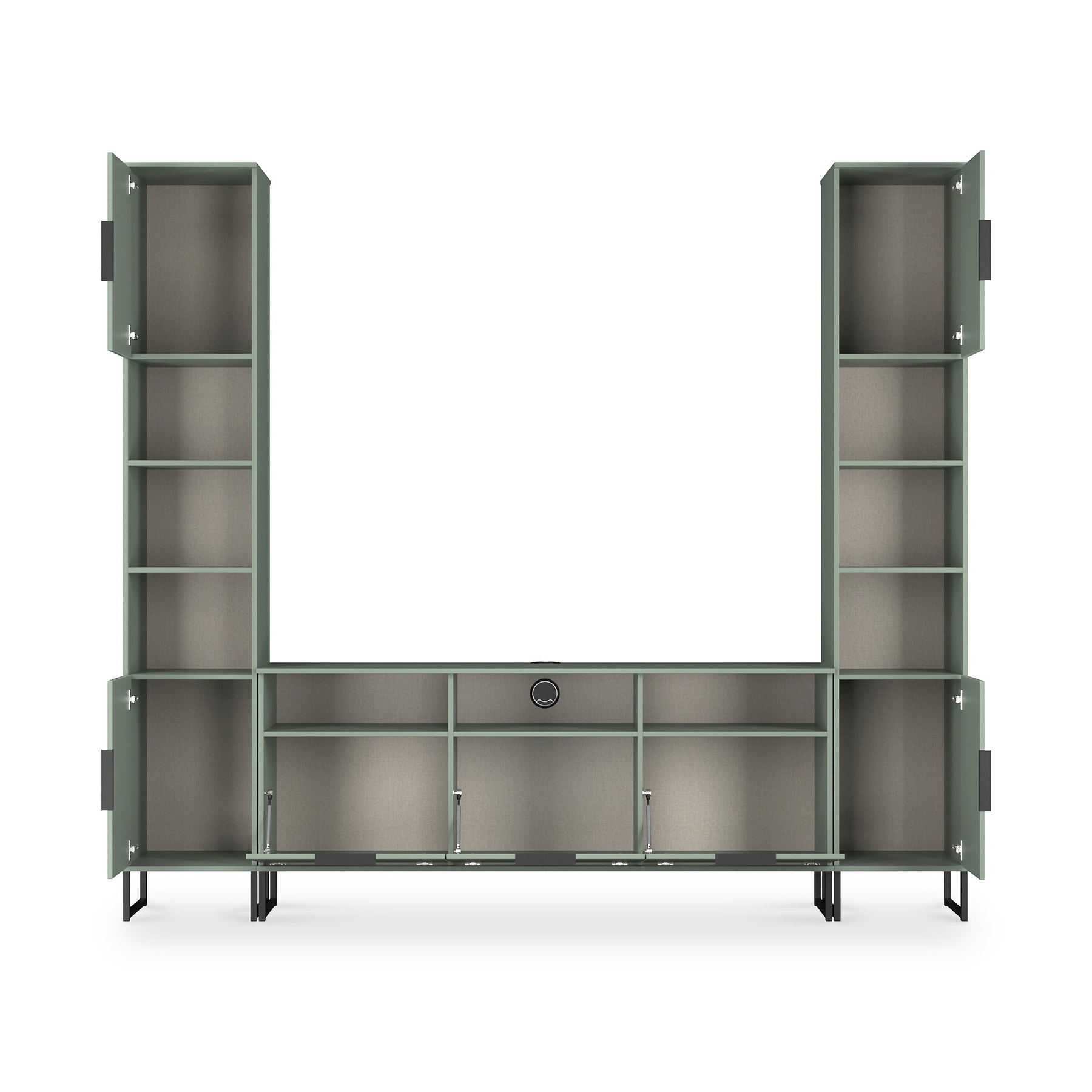 Ashbourne Multi Media Wall Unit Reed Green from Roseland Furniture