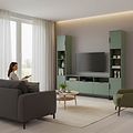 Ashbourne Multi Media Wall Unit Reed Green from Roseland Furniture