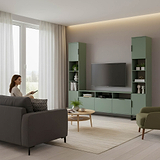 Ashbourne Multi Media Wall Unit Reed Green from Roseland Furniture