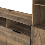 Ashbourne Multi Media Wall Unit Vintage Oak from Roseland Furniture