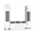 Ashbourne Multi Media Wall Unit White Matt from Roseland Furniture
