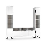 Ashbourne Multi Media Wall Unit White Matt from Roseland Furniture