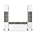 Ashbourne Multi Media Wall Unit White Matt from Roseland Furniture