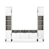 Ashbourne Multi Media Wall Unit White Matt from Roseland Furniture