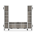 Ashbourne Multi Media Wall Unit White Matt from Roseland Furniture