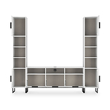 Ashbourne Multi Media Wall Unit White Matt from Roseland Furniture