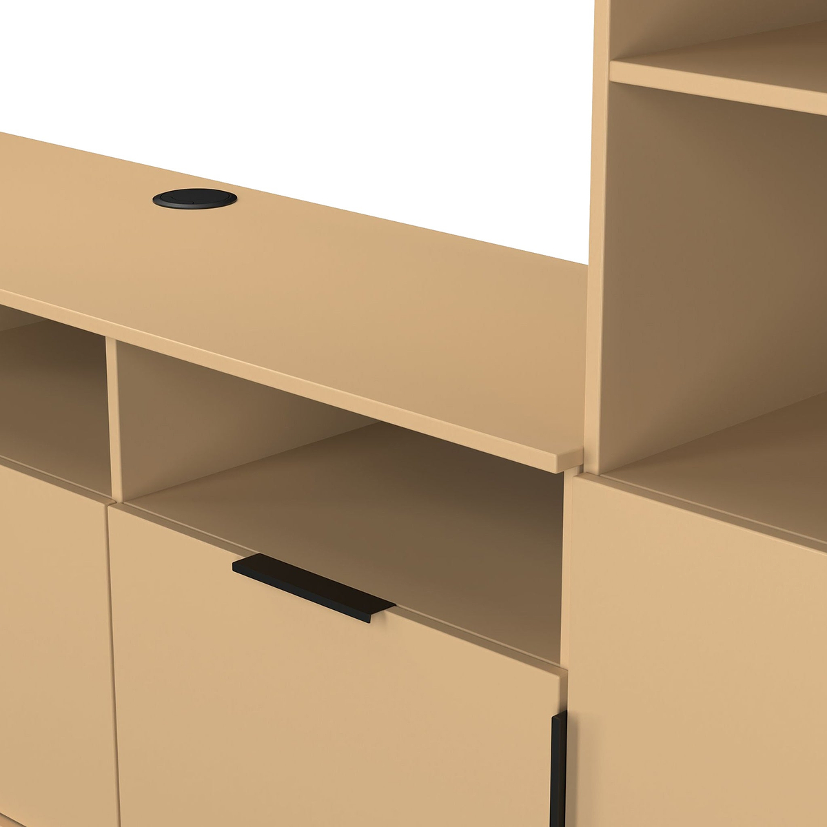 Ashbourne Multi Media Wall Unit Yellow Matt from Roseland Furniture