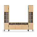 Ashbourne Multi Media Wall Unit Yellow Matt from Roseland Furniture
