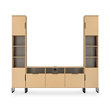 Ashbourne Multi Media Wall Unit Yellow Matt from Roseland Furniture