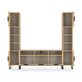 Ashbourne Multi Media Wall Unit Yellow Matt from Roseland Furniture