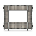 Ashbourne Multi Media Wall Unit with Overhead Storage Dusk Grey from Roseland Furniture