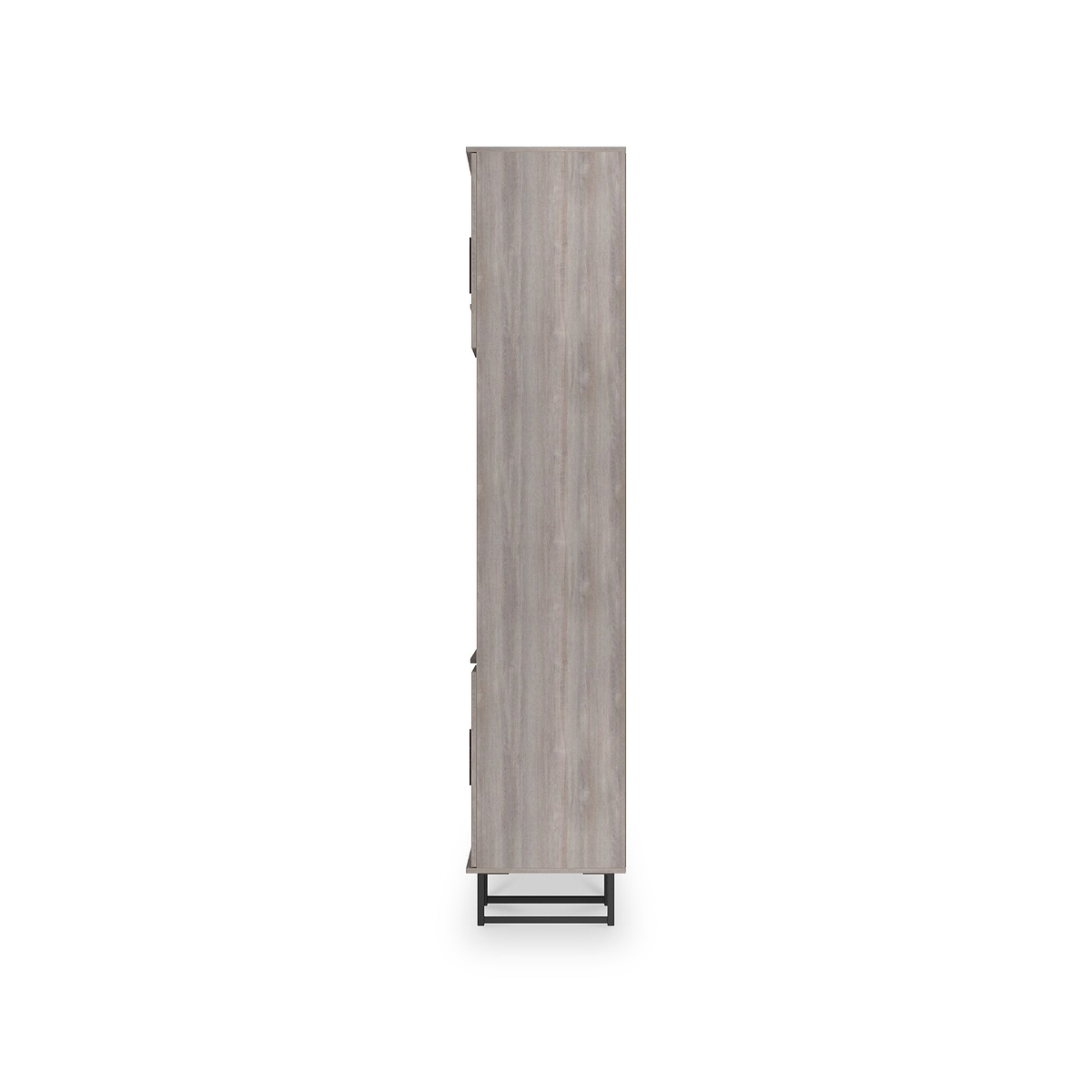 Ashbourne Multi Media Wall Unit with Overhead Storage Grey Oak from Roseland Furniture
