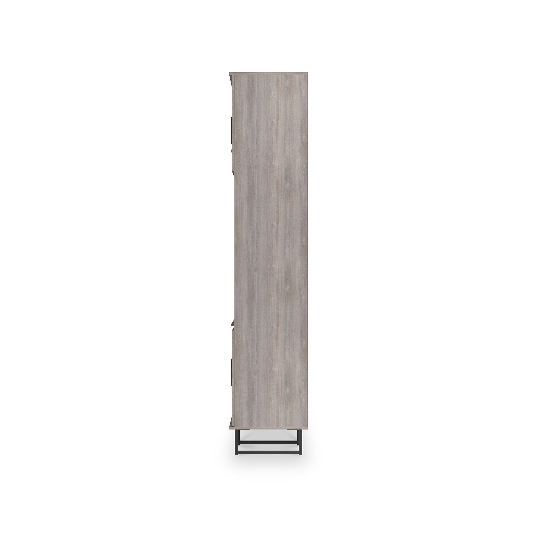 Ashbourne Multi Media Wall Unit with Overhead Storage Grey Oak from Roseland Furniture