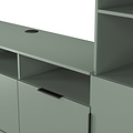 Ashbourne Multi Media Wall Unit with Overhead Storage Reed Green from Roseland Furniture