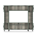 Ashbourne Multi Media Wall Unit with Overhead Storage Reed Green from Roseland Furniture