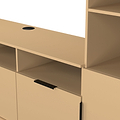 Ashbourne Multi Media Wall Unit with Overhead Storage Yellow Matt from Roseland Furniture