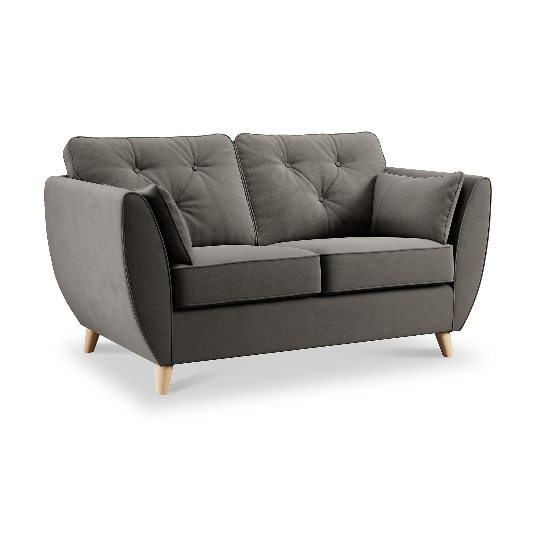 Edison 2 Seater Sofa Light Feet Asphalt from Roseland Furniture