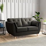 Edison 2 Seater Sofa Light Feet Black from Roseland Furniture