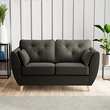Edison 2 Seater Sofa Light Feet Black from Roseland Furniture