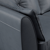 Edison Leather Sofa Navy Arm from Roseland Furniture
