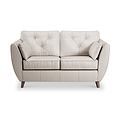 Edison Leather 2 Seater Sofa Dark Feet Cloud Grey Close1 from Roseland Furniture