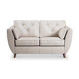 Edison Leather 2 Seater Sofa Dark Feet Cloud Grey Close1 from Roseland Furniture