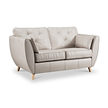 Edison Leather 2 Seater Sofa Light Feet Cloud Grey from Roseland Furniture