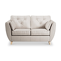 Edison Leather 2 Seater Sofa Light Feet Cloud Grey from Roseland Furniture