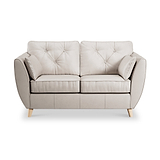 Edison Leather 2 Seater Sofa Light Feet Cloud Grey from Roseland Furniture