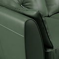 Edison Leather 2 Seater Sofa Dark Feet Hunter Green from Roseland Furniture