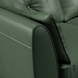 Edison Leather 2 Seater Sofa Dark Feet Hunter Green from Roseland Furniture