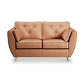 Edison Leather 2 Seater Sofa Light Feet Saddle from Roseland Furniture